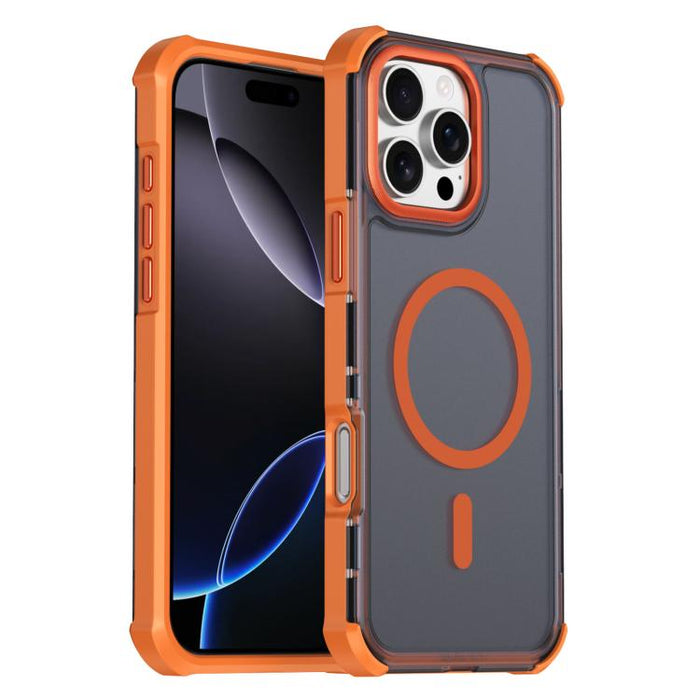 Funda para teléfono magnética semitransparente con acabado mate y protección antichoque en las cuatro esquinas, con tacto suave al tacto., For iPhone 17e / 16e, For iPhone 17 Pro Max, For iPhone 17 Pro, For iPhone 17, For iPhone Air, For iPhone 16 Pro ...