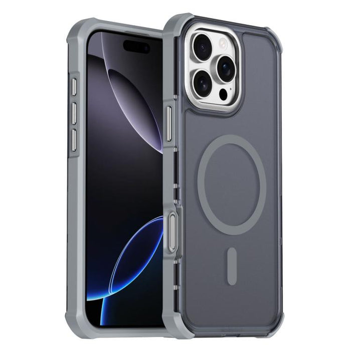 Funda para teléfono magnética semitransparente con acabado mate y protección antichoque en las cuatro esquinas, con tacto suave al tacto., For iPhone 17e / 16e, For iPhone 17 Pro Max, For iPhone 17 Pro, For iPhone 17, For iPhone Air, For iPhone 16 Pro ...