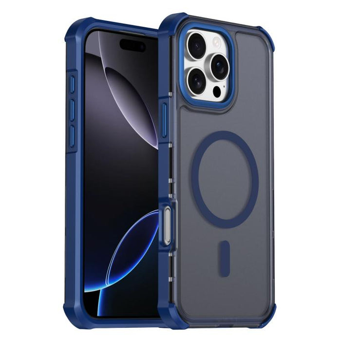Funda para teléfono magnética semitransparente con acabado mate y protección antichoque en las cuatro esquinas, con tacto suave al tacto., For iPhone 17e / 16e, For iPhone 17 Pro Max, For iPhone 17 Pro, For iPhone 17, For iPhone Air, For iPhone 16 Pro ...