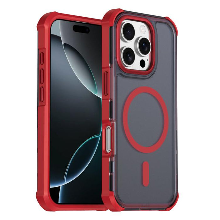 Funda para teléfono magnética semitransparente con acabado mate y protección antichoque en las cuatro esquinas, con tacto suave al tacto., For iPhone 17e / 16e, For iPhone 17 Pro Max, For iPhone 17 Pro, For iPhone 17, For iPhone Air, For iPhone 16 Pro ...