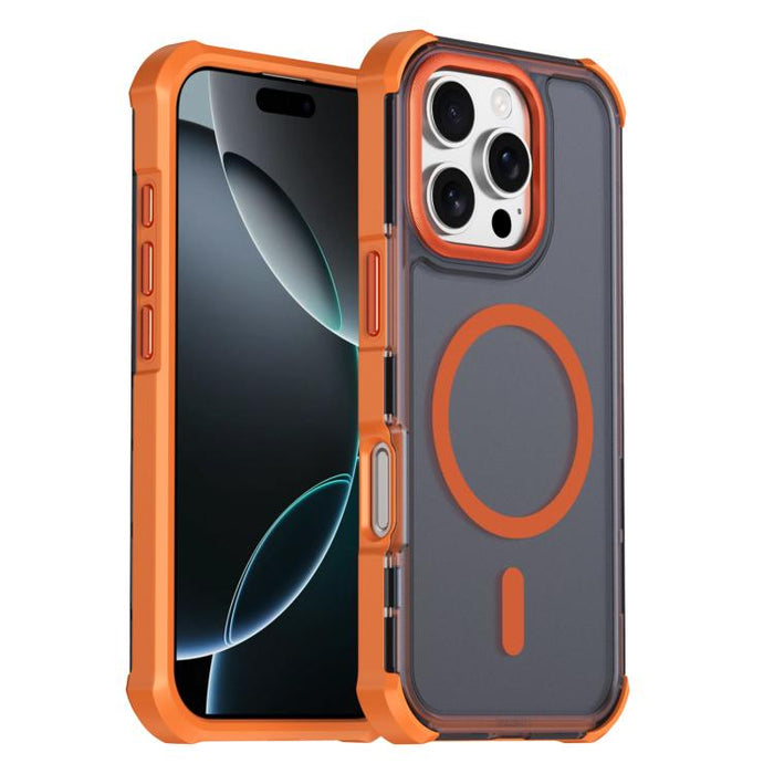 Funda para teléfono magnética semitransparente con acabado mate y protección antichoque en las cuatro esquinas, con tacto suave al tacto., For iPhone 17e / 16e, For iPhone 17 Pro Max, For iPhone 17 Pro, For iPhone 17, For iPhone Air, For iPhone 16 Pro ...