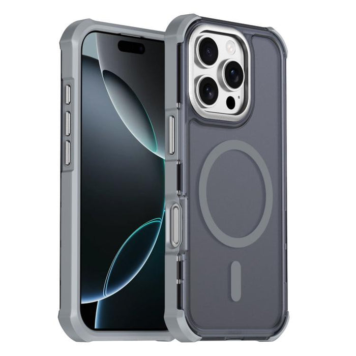 Funda para teléfono magnética semitransparente con acabado mate y protección antichoque en las cuatro esquinas, con tacto suave al tacto., For iPhone 17e / 16e, For iPhone 17 Pro Max, For iPhone 17 Pro, For iPhone 17, For iPhone Air, For iPhone 16 Pro ...