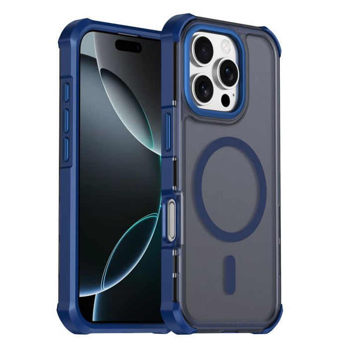 Funda para teléfono magnética semitransparente con acabado mate y protección antichoque en las cuatro esquinas, con tacto suave al tacto., For iPhone 17e / 16e, For iPhone 17 Pro Max, For iPhone 17 Pro, For iPhone 17, For iPhone Air, For iPhone 16 Pro ...