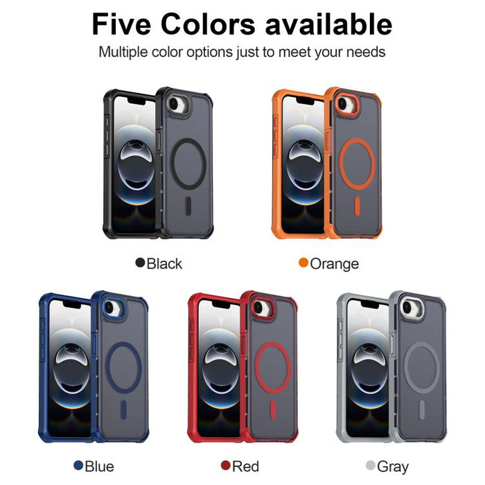 Funda para teléfono magnética semitransparente con acabado mate y protección antichoque en las cuatro esquinas, con tacto suave al tacto., For iPhone 17e / 16e, For iPhone 17 Pro Max, For iPhone 17 Pro, For iPhone 17, For iPhone Air, For iPhone 16 Pro ...