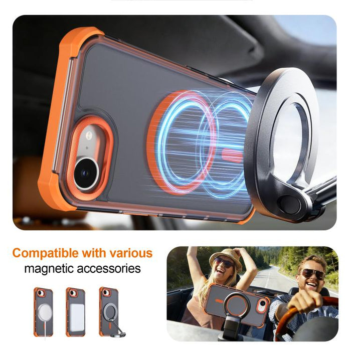 Funda para teléfono magnética semitransparente con acabado mate y protección antichoque en las cuatro esquinas, con tacto suave al tacto., For iPhone 17e / 16e, For iPhone 17 Pro Max, For iPhone 17 Pro, For iPhone 17, For iPhone Air, For iPhone 16 Pro ...