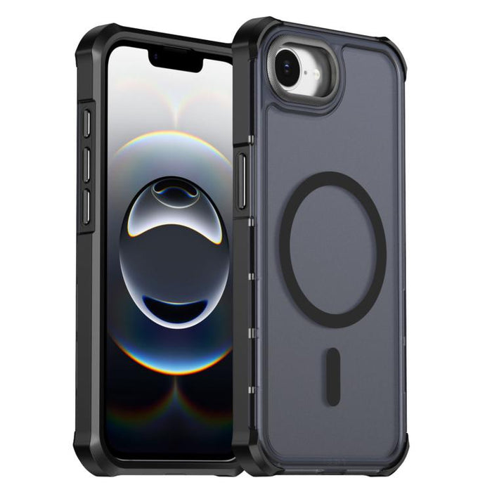 Funda para teléfono magnética semitransparente con acabado mate y protección antichoque en las cuatro esquinas, con tacto suave al tacto., For iPhone 17e / 16e, For iPhone 17 Pro Max, For iPhone 17 Pro, For iPhone 17, For iPhone Air, For iPhone 16 Pro ...