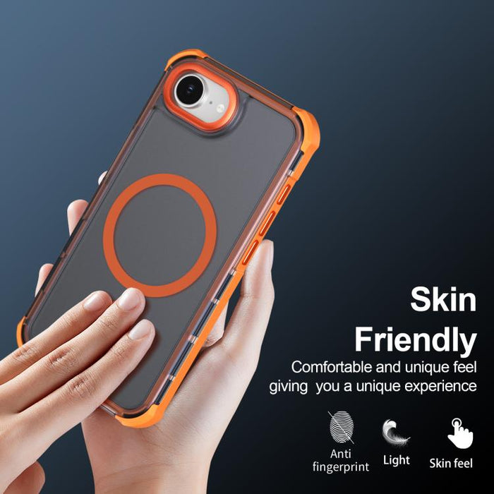 Funda para teléfono magnética semitransparente con acabado mate y protección antichoque en las cuatro esquinas, con tacto suave al tacto., For iPhone 17e / 16e, For iPhone 17 Pro Max, For iPhone 17 Pro, For iPhone 17, For iPhone Air, For iPhone 16 Pro ...