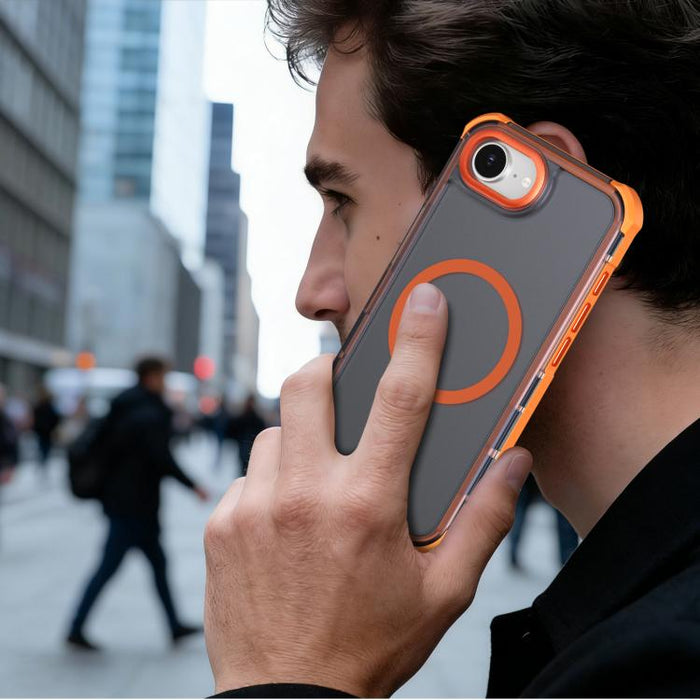 Funda para teléfono magnética semitransparente con acabado mate y protección antichoque en las cuatro esquinas, con tacto suave al tacto., For iPhone 17e / 16e, For iPhone 17 Pro Max, For iPhone 17 Pro, For iPhone 17, For iPhone Air, For iPhone 16 Pro ...