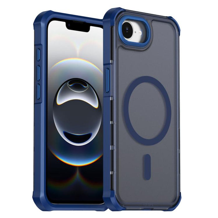 Funda para teléfono magnética semitransparente con acabado mate y protección antichoque en las cuatro esquinas, con tacto suave al tacto., For iPhone 17e / 16e, For iPhone 17 Pro Max, For iPhone 17 Pro, For iPhone 17, For iPhone Air, For iPhone 16 Pro ...