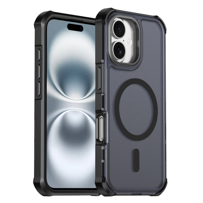 Funda para teléfono magnética semitransparente con acabado mate y protección antichoque en las cuatro esquinas, con tacto suave al tacto., For iPhone 17e / 16e, For iPhone 17 Pro Max, For iPhone 17 Pro, For iPhone 17, For iPhone Air, For iPhone 16 Pro ...