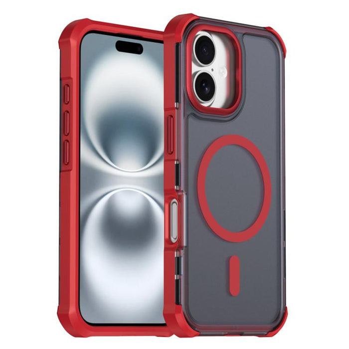 Funda para teléfono magnética semitransparente con acabado mate y protección antichoque en las cuatro esquinas, con tacto suave al tacto., For iPhone 17e / 16e, For iPhone 17 Pro Max, For iPhone 17 Pro, For iPhone 17, For iPhone Air, For iPhone 16 Pro ...