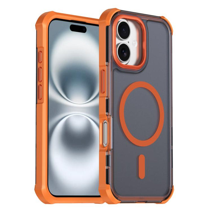 Funda para teléfono magnética semitransparente con acabado mate y protección antichoque en las cuatro esquinas, con tacto suave al tacto., For iPhone 17e / 16e, For iPhone 17 Pro Max, For iPhone 17 Pro, For iPhone 17, For iPhone Air, For iPhone 16 Pro ...