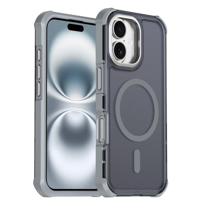 Funda para teléfono magnética semitransparente con acabado mate y protección antichoque en las cuatro esquinas, con tacto suave al tacto., For iPhone 17e / 16e, For iPhone 17 Pro Max, For iPhone 17 Pro, For iPhone 17, For iPhone Air, For iPhone 16 Pro ...