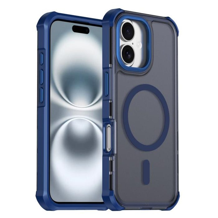Funda para teléfono magnética semitransparente con acabado mate y protección antichoque en las cuatro esquinas, con tacto suave al tacto., For iPhone 17e / 16e, For iPhone 17 Pro Max, For iPhone 17 Pro, For iPhone 17, For iPhone Air, For iPhone 16 Pro ...