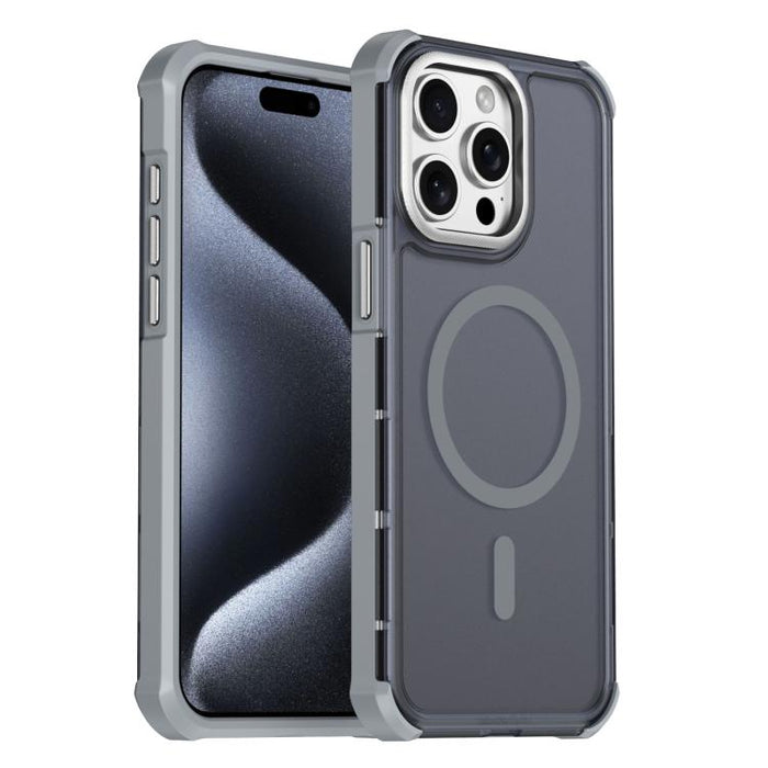 Funda para teléfono magnética semitransparente con acabado mate y protección antichoque en las cuatro esquinas, con tacto suave al tacto., For iPhone 17e / 16e, For iPhone 17 Pro Max, For iPhone 17 Pro, For iPhone 17, For iPhone Air, For iPhone 16 Pro ...
