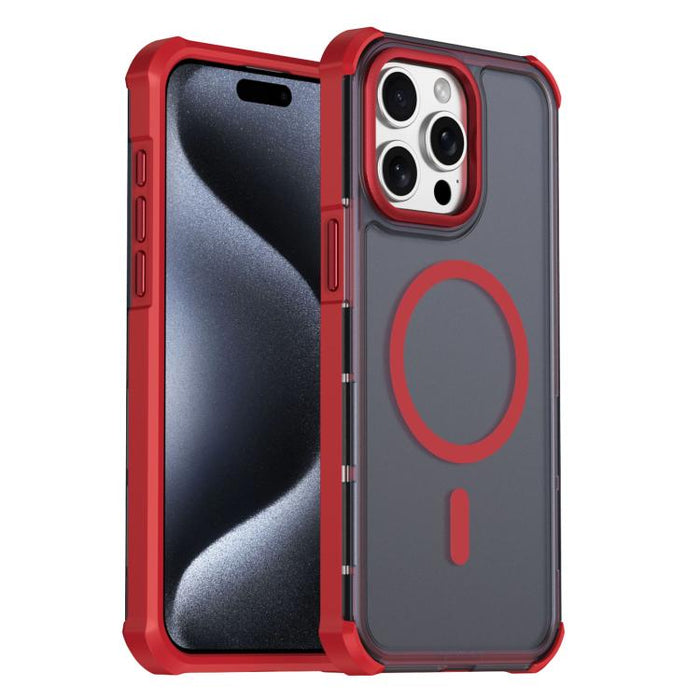 Funda para teléfono magnética semitransparente con acabado mate y protección antichoque en las cuatro esquinas, con tacto suave al tacto., For iPhone 17e / 16e, For iPhone 17 Pro Max, For iPhone 17 Pro, For iPhone 17, For iPhone Air, For iPhone 16 Pro ...