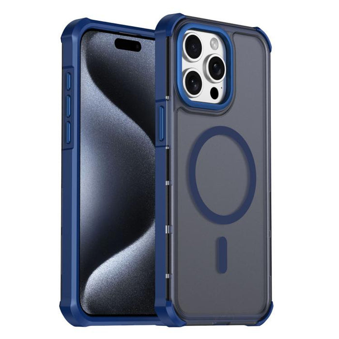 Funda para teléfono magnética semitransparente con acabado mate y protección antichoque en las cuatro esquinas, con tacto suave al tacto., For iPhone 17e / 16e, For iPhone 17 Pro Max, For iPhone 17 Pro, For iPhone 17, For iPhone Air, For iPhone 16 Pro ...