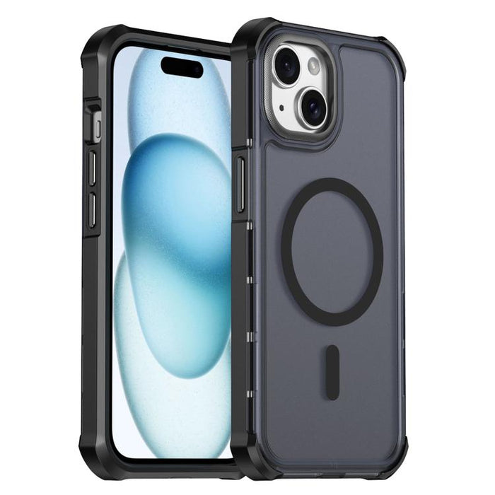 Funda para teléfono magnética semitransparente con acabado mate y protección antichoque en las cuatro esquinas, con tacto suave al tacto., For iPhone 17e / 16e, For iPhone 17 Pro Max, For iPhone 17 Pro, For iPhone 17, For iPhone Air, For iPhone 16 Pro ...