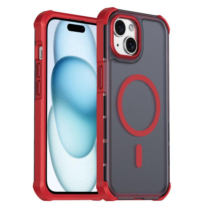 Funda para teléfono magnética semitransparente con acabado mate y protección antichoque en las cuatro esquinas, con tacto suave al tacto., For iPhone 17e / 16e, For iPhone 17 Pro Max, For iPhone 17 Pro, For iPhone 17, For iPhone Air, For iPhone 16 Pro ...