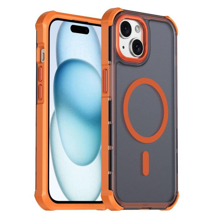 Funda para teléfono magnética semitransparente con acabado mate y protección antichoque en las cuatro esquinas, con tacto suave al tacto., For iPhone 17e / 16e, For iPhone 17 Pro Max, For iPhone 17 Pro, For iPhone 17, For iPhone Air, For iPhone 16 Pro ...