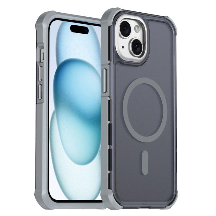 Funda para teléfono magnética semitransparente con acabado mate y protección antichoque en las cuatro esquinas, con tacto suave al tacto., For iPhone 17e / 16e, For iPhone 17 Pro Max, For iPhone 17 Pro, For iPhone 17, For iPhone Air, For iPhone 16 Pro ...