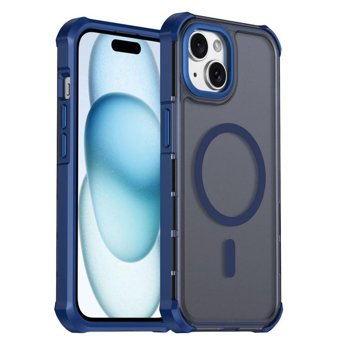 Funda para teléfono magnética semitransparente con acabado mate y protección antichoque en las cuatro esquinas, con tacto suave al tacto., For iPhone 17e / 16e, For iPhone 17 Pro Max, For iPhone 17 Pro, For iPhone 17, For iPhone Air, For iPhone 16 Pro ...