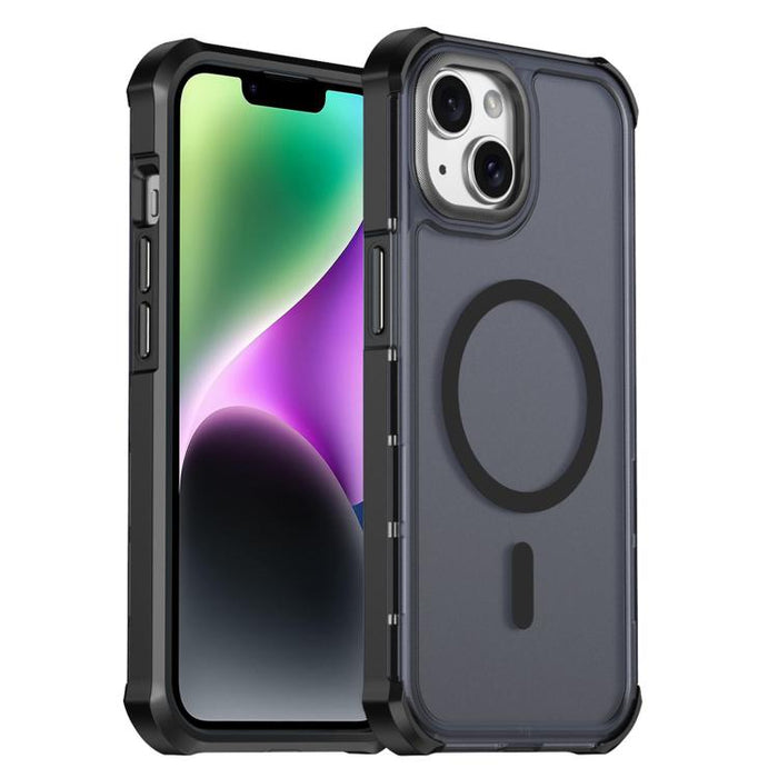 Funda para teléfono magnética semitransparente con acabado mate y protección antichoque en las cuatro esquinas, con tacto suave al tacto., For iPhone 17e / 16e, For iPhone 17 Pro Max, For iPhone 17 Pro, For iPhone 17, For iPhone Air, For iPhone 16 Pro ...