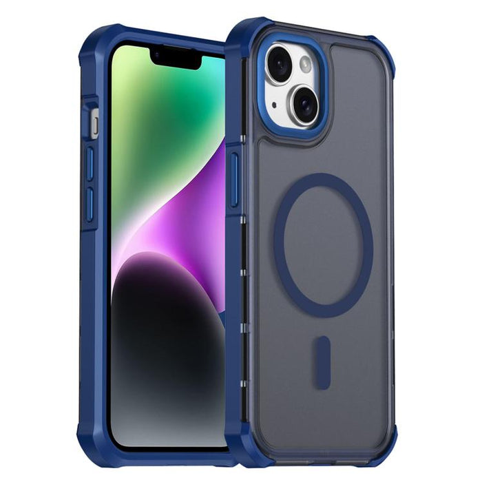 Funda para teléfono magnética semitransparente con acabado mate y protección antichoque en las cuatro esquinas, con tacto suave al tacto., For iPhone 17e / 16e, For iPhone 17 Pro Max, For iPhone 17 Pro, For iPhone 17, For iPhone Air, For iPhone 16 Pro ...