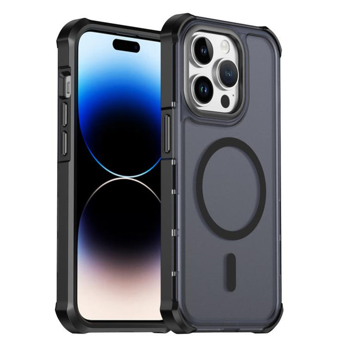 Funda para teléfono magnética semitransparente con acabado mate y protección antichoque en las cuatro esquinas, con tacto suave al tacto., For iPhone 17e / 16e, For iPhone 17 Pro Max, For iPhone 17 Pro, For iPhone 17, For iPhone Air, For iPhone 16 Pro ...