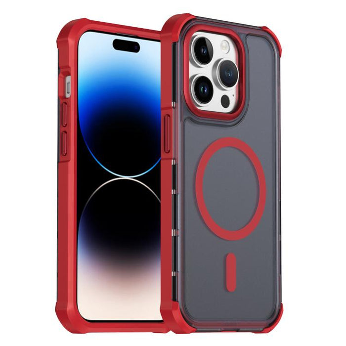 Funda para teléfono magnética semitransparente con acabado mate y protección antichoque en las cuatro esquinas, con tacto suave al tacto., For iPhone 17e / 16e, For iPhone 17 Pro Max, For iPhone 17 Pro, For iPhone 17, For iPhone Air, For iPhone 16 Pro ...