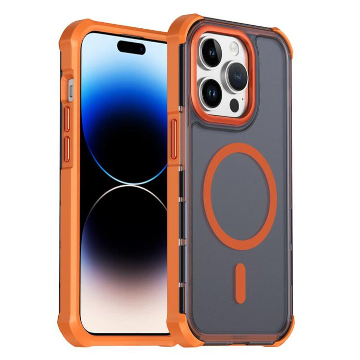 Funda para teléfono magnética semitransparente con acabado mate y protección antichoque en las cuatro esquinas, con tacto suave al tacto., For iPhone 17e / 16e, For iPhone 17 Pro Max, For iPhone 17 Pro, For iPhone 17, For iPhone Air, For iPhone 16 Pro ...