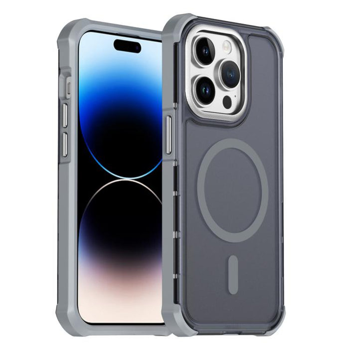 Funda para teléfono magnética semitransparente con acabado mate y protección antichoque en las cuatro esquinas, con tacto suave al tacto., For iPhone 17e / 16e, For iPhone 17 Pro Max, For iPhone 17 Pro, For iPhone 17, For iPhone Air, For iPhone 16 Pro ...