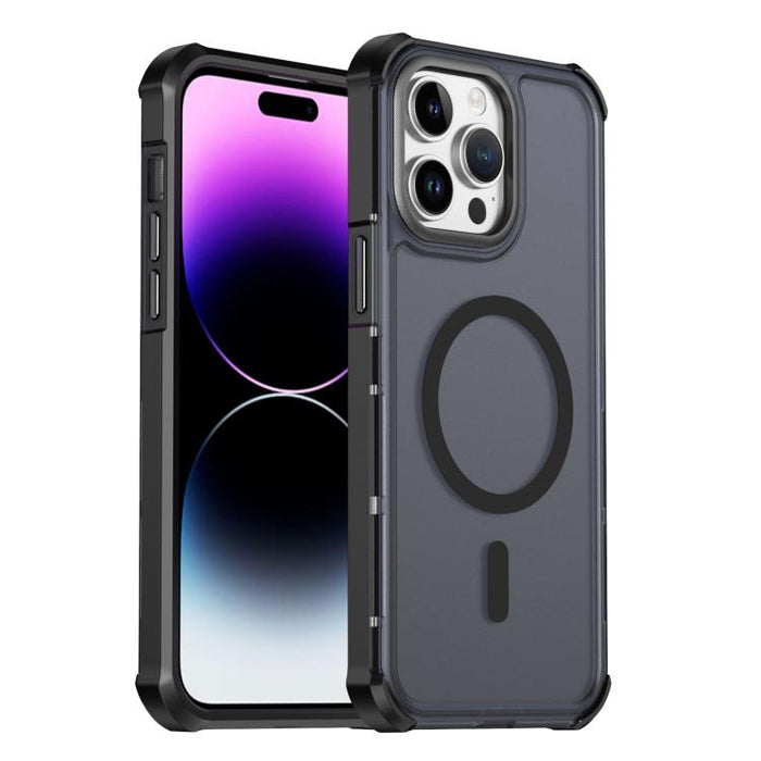 Funda para teléfono magnética semitransparente con acabado mate y protección antichoque en las cuatro esquinas, con tacto suave al tacto., For iPhone 17e / 16e, For iPhone 17 Pro Max, For iPhone 17 Pro, For iPhone 17, For iPhone Air, For iPhone 16 Pro ...