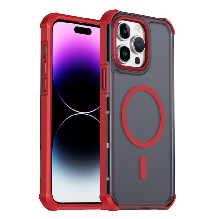 Funda para teléfono magnética semitransparente con acabado mate y protección antichoque en las cuatro esquinas, con tacto suave al tacto., For iPhone 17e / 16e, For iPhone 17 Pro Max, For iPhone 17 Pro, For iPhone 17, For iPhone Air, For iPhone 16 Pro ...