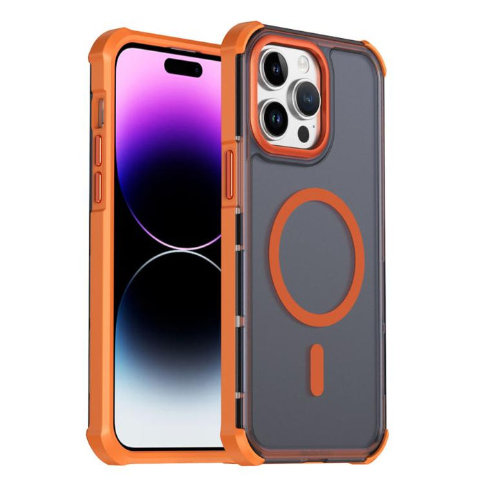 Funda para teléfono magnética semitransparente con acabado mate y protección antichoque en las cuatro esquinas, con tacto suave al tacto., For iPhone 17e / 16e, For iPhone 17 Pro Max, For iPhone 17 Pro, For iPhone 17, For iPhone Air, For iPhone 16 Pro ...