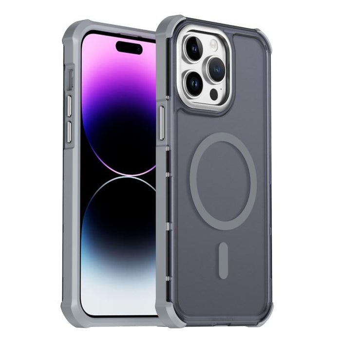 Funda para teléfono magnética semitransparente con acabado mate y protección antichoque en las cuatro esquinas, con tacto suave al tacto., For iPhone 17e / 16e, For iPhone 17 Pro Max, For iPhone 17 Pro, For iPhone 17, For iPhone Air, For iPhone 16 Pro ...