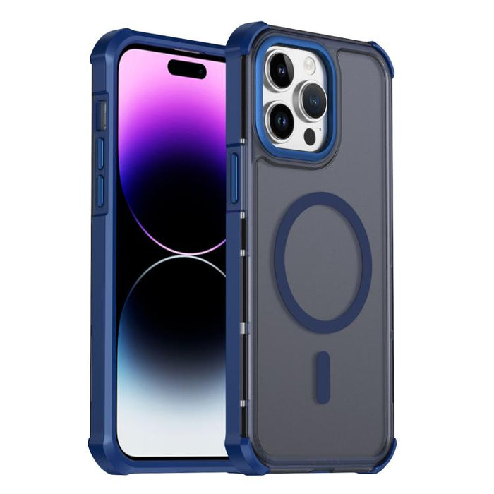 Funda para teléfono magnética semitransparente con acabado mate y protección antichoque en las cuatro esquinas, con tacto suave al tacto., For iPhone 17e / 16e, For iPhone 17 Pro Max, For iPhone 17 Pro, For iPhone 17, For iPhone Air, For iPhone 16 Pro ...