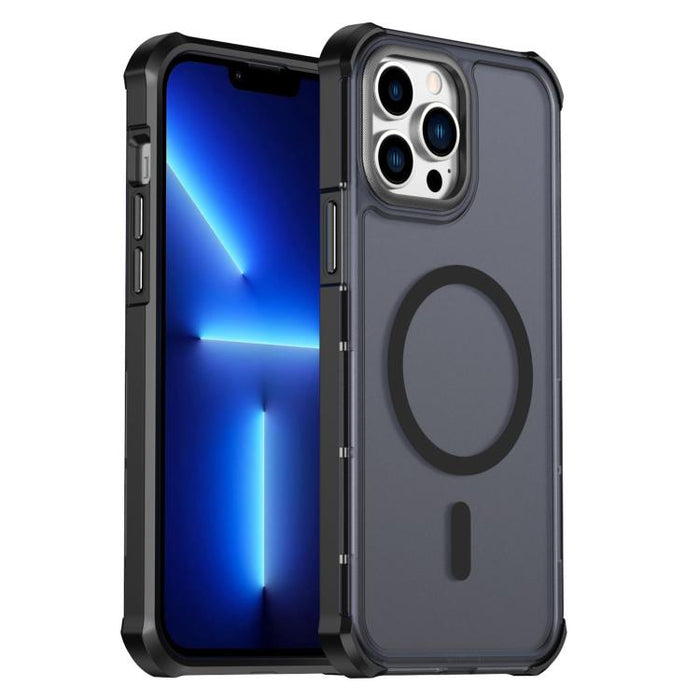 Funda para teléfono magnética semitransparente con acabado mate y protección antichoque en las cuatro esquinas, con tacto suave al tacto., For iPhone 17e / 16e, For iPhone 17 Pro Max, For iPhone 17 Pro, For iPhone 17, For iPhone Air, For iPhone 16 Pro ...