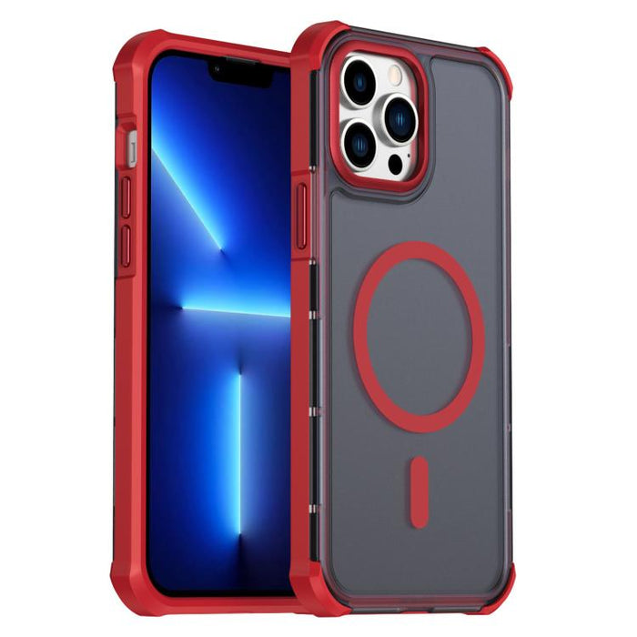 Funda para teléfono magnética semitransparente con acabado mate y protección antichoque en las cuatro esquinas, con tacto suave al tacto., For iPhone 17e / 16e, For iPhone 17 Pro Max, For iPhone 17 Pro, For iPhone 17, For iPhone Air, For iPhone 16 Pro ...