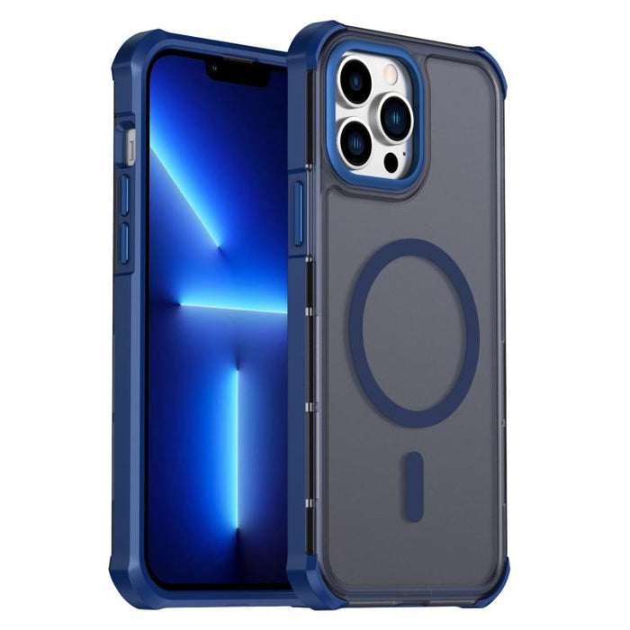 Funda para teléfono magnética semitransparente con acabado mate y protección antichoque en las cuatro esquinas, con tacto suave al tacto., For iPhone 17e / 16e, For iPhone 17 Pro Max, For iPhone 17 Pro, For iPhone 17, For iPhone Air, For iPhone 16 Pro ...