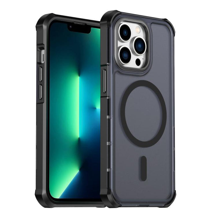 Funda para teléfono magnética semitransparente con acabado mate y protección antichoque en las cuatro esquinas, con tacto suave al tacto., For iPhone 17e / 16e, For iPhone 17 Pro Max, For iPhone 17 Pro, For iPhone 17, For iPhone Air, For iPhone 16 Pro ...
