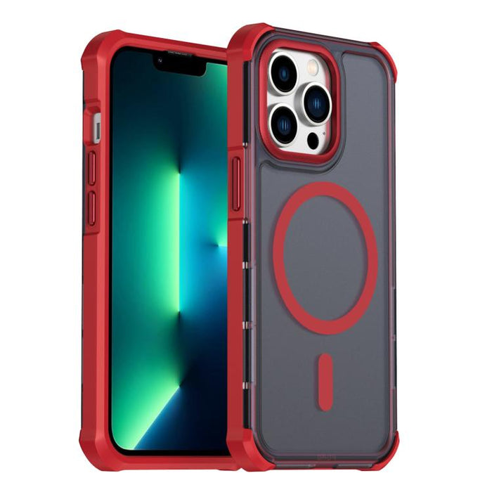 Funda para teléfono magnética semitransparente con acabado mate y protección antichoque en las cuatro esquinas, con tacto suave al tacto., For iPhone 17e / 16e, For iPhone 17 Pro Max, For iPhone 17 Pro, For iPhone 17, For iPhone Air, For iPhone 16 Pro ...