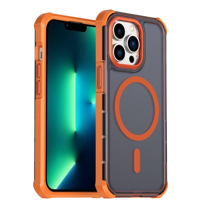 Funda para teléfono magnética semitransparente con acabado mate y protección antichoque en las cuatro esquinas, con tacto suave al tacto., For iPhone 17e / 16e, For iPhone 17 Pro Max, For iPhone 17 Pro, For iPhone 17, For iPhone Air, For iPhone 16 Pro ...