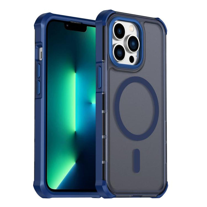 Funda para teléfono magnética semitransparente con acabado mate y protección antichoque en las cuatro esquinas, con tacto suave al tacto., For iPhone 17e / 16e, For iPhone 17 Pro Max, For iPhone 17 Pro, For iPhone 17, For iPhone Air, For iPhone 16 Pro ...