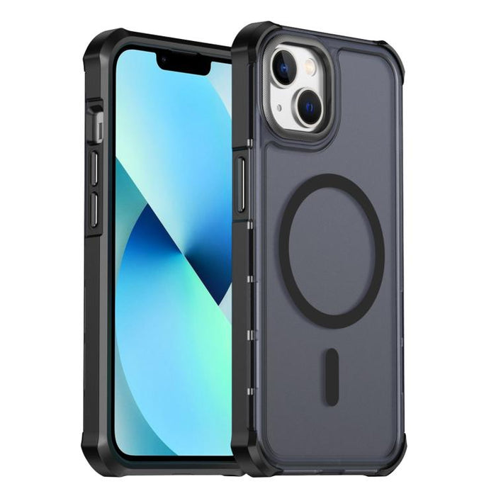 Funda para teléfono magnética semitransparente con acabado mate y protección antichoque en las cuatro esquinas, con tacto suave al tacto., For iPhone 17e / 16e, For iPhone 17 Pro Max, For iPhone 17 Pro, For iPhone 17, For iPhone Air, For iPhone 16 Pro ...