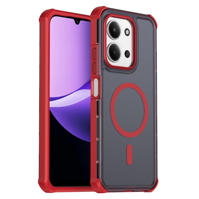 Funda para teléfono magnética semitransparente con acabado mate y protección antichoque en las cuatro esquinas, con tacto suave al tacto., For Redmi Note 15 Pro+ 5G Global 163.3mm, For Redmi Note 15 4G / 5G Global 164mm                                 ...
