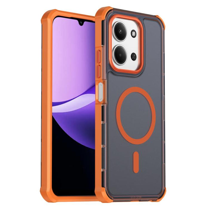Funda para teléfono magnética semitransparente con acabado mate y protección antichoque en las cuatro esquinas, con tacto suave al tacto., For Redmi Note 15 Pro+ 5G Global 163.3mm, For Redmi Note 15 4G / 5G Global 164mm                                 ...