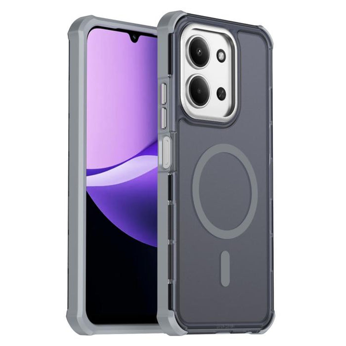 Funda para teléfono magnética semitransparente con acabado mate y protección antichoque en las cuatro esquinas, con tacto suave al tacto., For Redmi Note 15 Pro+ 5G Global 163.3mm, For Redmi Note 15 4G / 5G Global 164mm                                 ...
