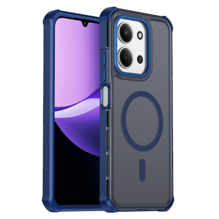 Funda para teléfono magnética semitransparente con acabado mate y protección antichoque en las cuatro esquinas, con tacto suave al tacto., For Redmi Note 15 Pro+ 5G Global 163.3mm, For Redmi Note 15 4G / 5G Global 164mm                                 ...