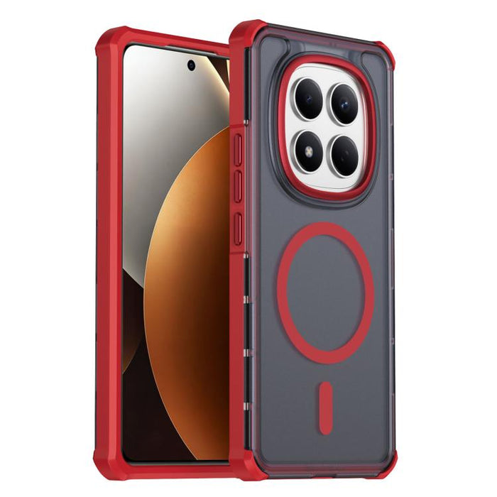 Funda para teléfono magnética semitransparente con acabado mate y protección antichoque en las cuatro esquinas, con tacto suave al tacto., For Redmi Note 15 Pro+ 5G Global 163.3mm, For Redmi Note 15 4G / 5G Global 164mm                                 ...